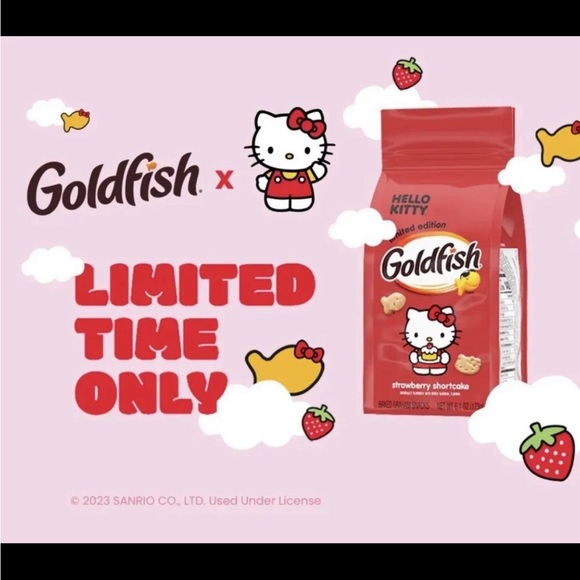 Hello Kitty Other - 2 Bags Pepperidge Hello Kitty Strawberry Shortcake Limited Edition Goldfish